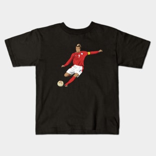 David Beckham Free Kick England Kids T-Shirt